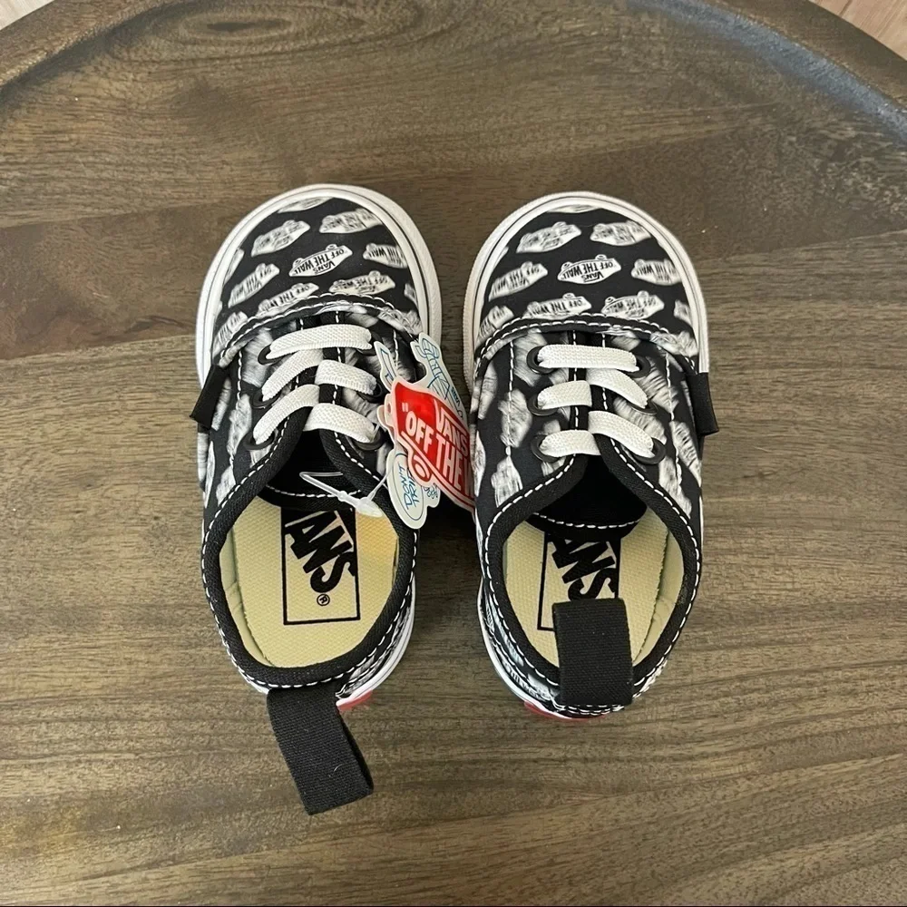 Vans Authentic Blur Elastic Lace Sneaker Size 4.5 Toddler